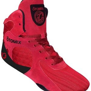 Red gym shoes